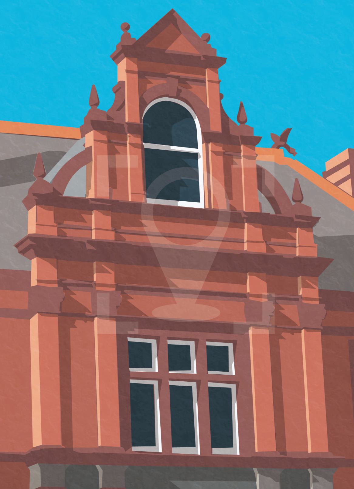 Forest Hill Pools SE23 Art Poster Print Forest Hill Pools SE23 Art Poster Print