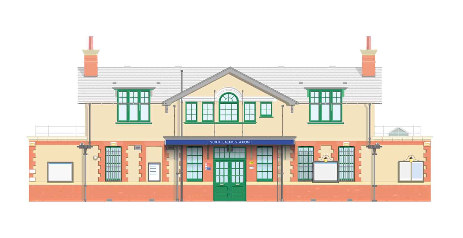 Place in Print artconsta North Ealing Station Drawing Art Print Place in Print artconsta North Ealing Station Drawing Art Print