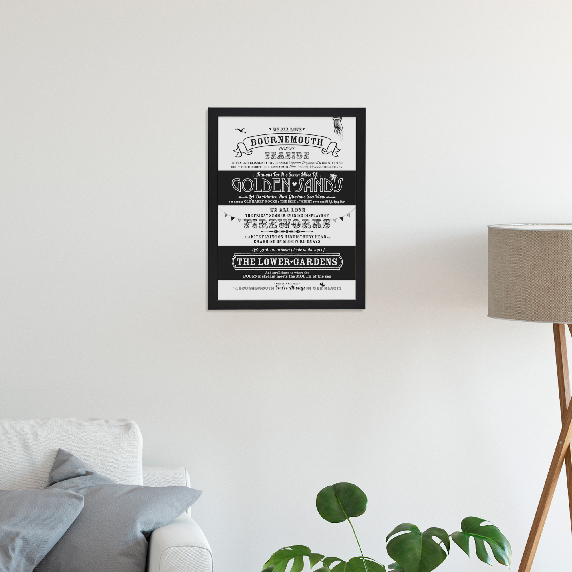 Place in Print Octavia Plum Bournemouth Love Your Location Art Print Lifestyle Place in Print Octavia Plum Bournemouth Love Your Location Art Print Lifestyle