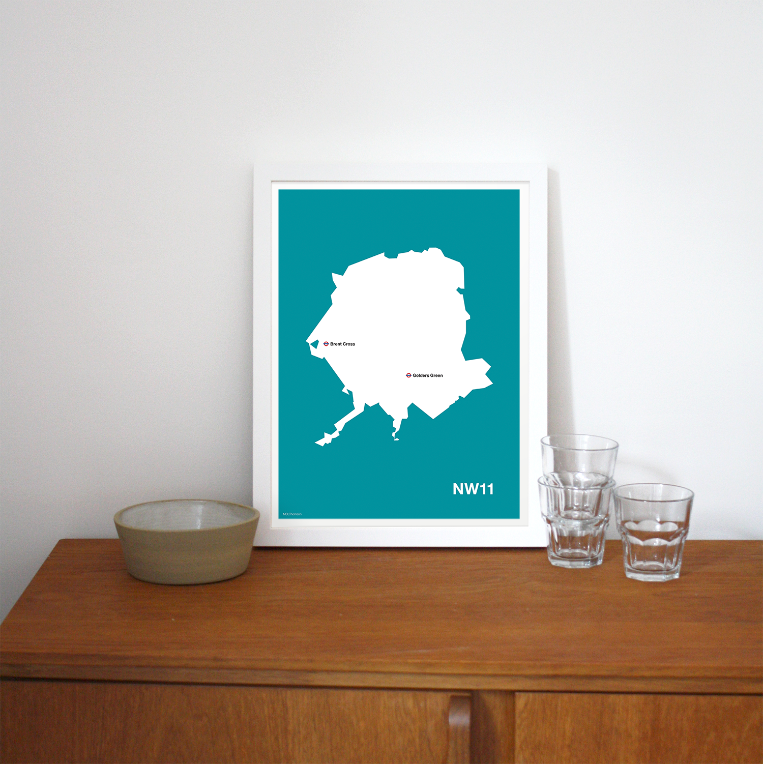 Place in Print MDLThomson NW11 Postcode Map Art Print Lifestyle Place in Print MDLThomson NW11 Postcode Map Art Print Lifestyle