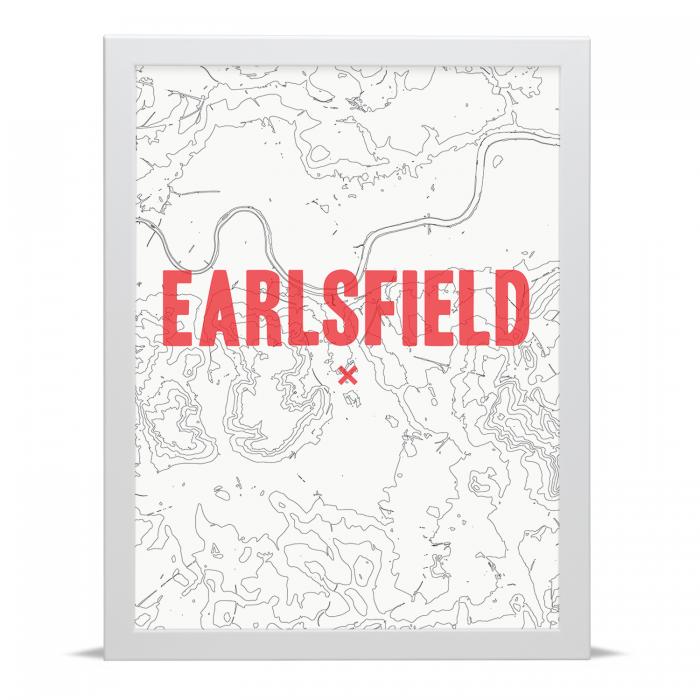 Place in Print Earlsfield Contour Map Art Print Place in Print Earlsfield Contour Map Art Print