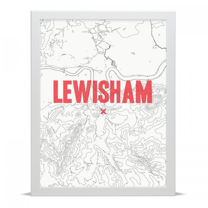 Place in Print Lewisham Contour Map Art Print Place in Print Lewisham Contour Map Art Print