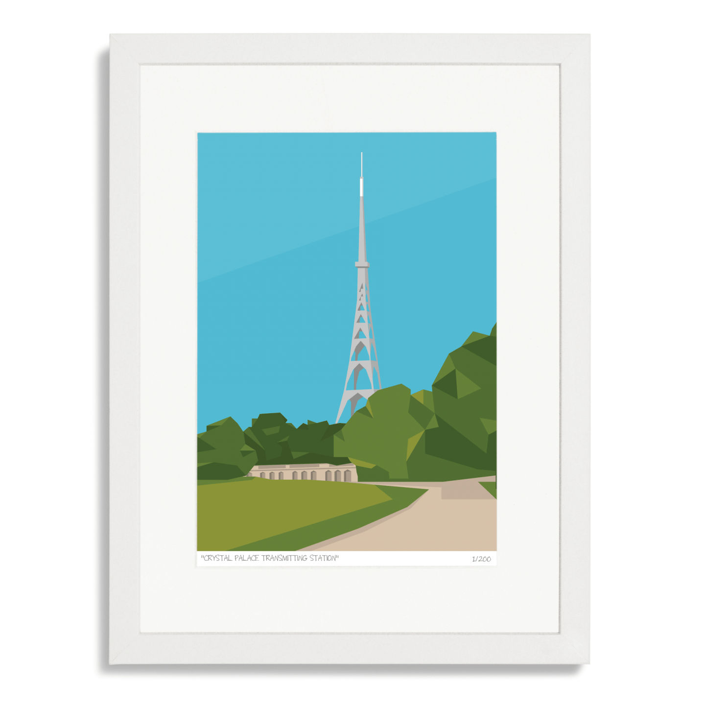 Place in Print Crystal Palace Transmitter Antenna Art Poster Print Place in Print Crystal Palace Transmitter Antenna Art Poster Print