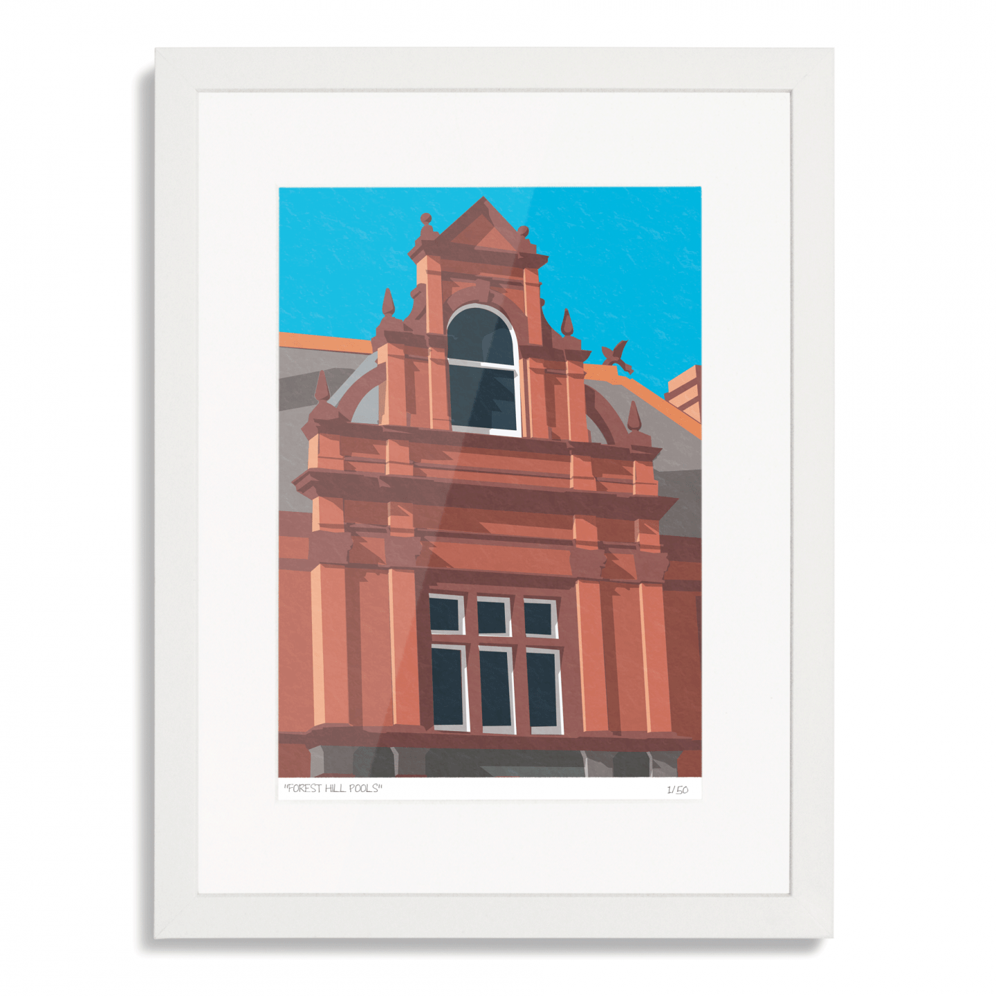 Forest Hill Pools SE23 Art Poster Print Forest Hill Pools SE23 Art Poster Print