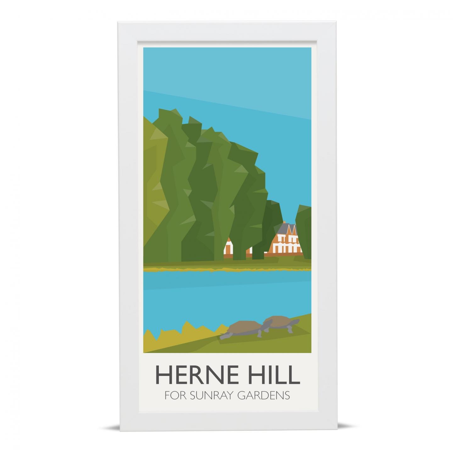 Place in Print Herne Hill Lamppost Banners Sunray Gardens Art Poster Print 