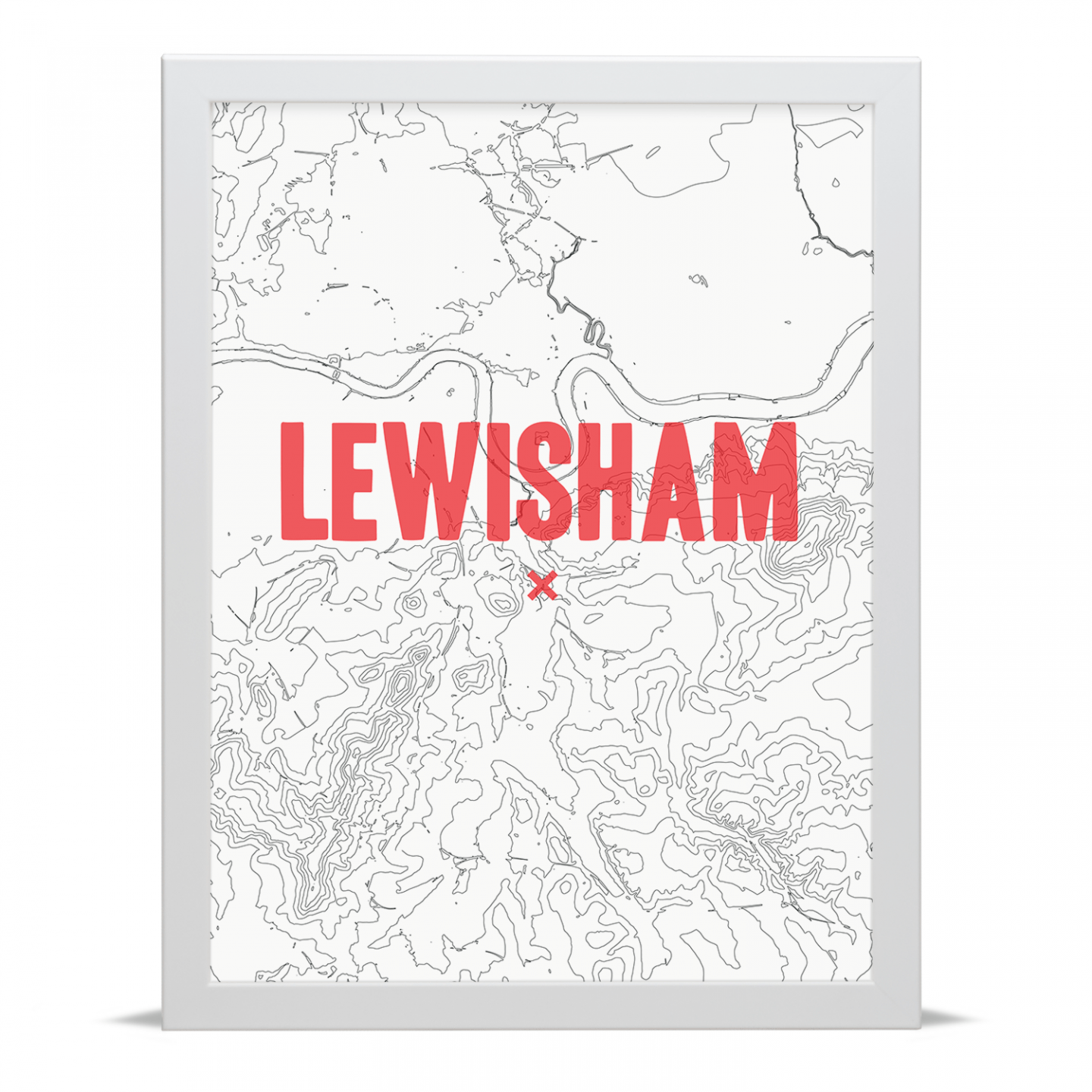 Place in Print Lewisham Contour Map Art Print Place in Print Lewisham Contour Map Art Print
